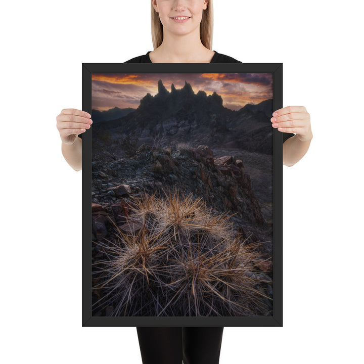 Mule Ears Sunrise Framed Luster