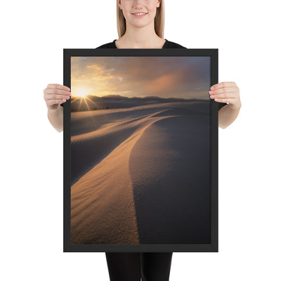White Sands Sunset Framed Luster