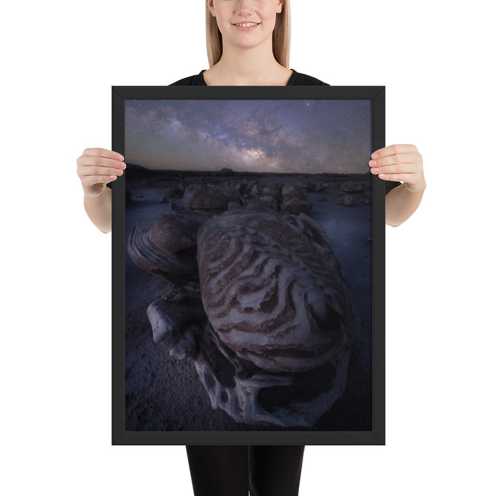 Bisti Cracked Eggs Night Framed Luster