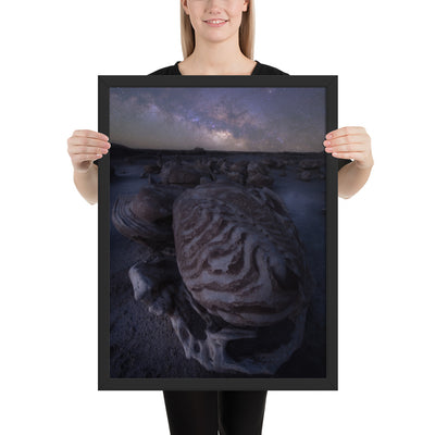 Bisti Cracked Eggs Night Framed Luster