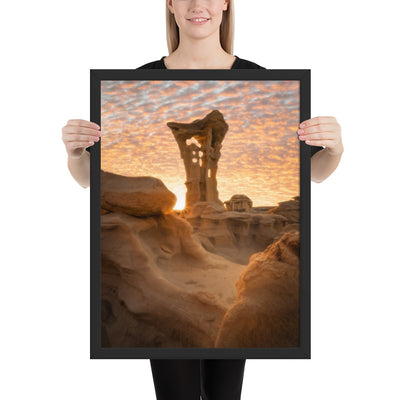 Alien Throne Sunset Framed Luster
