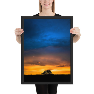 Texas Panhandle Sunset Framed Luster