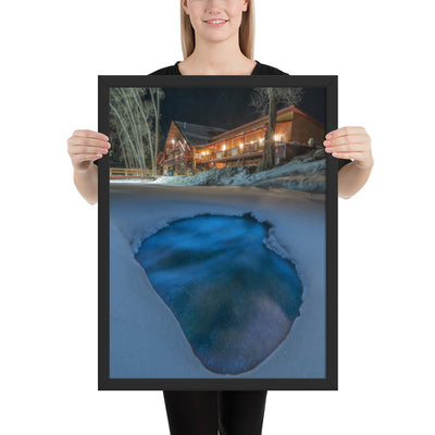Sipapu Lodge Night Framed Luster