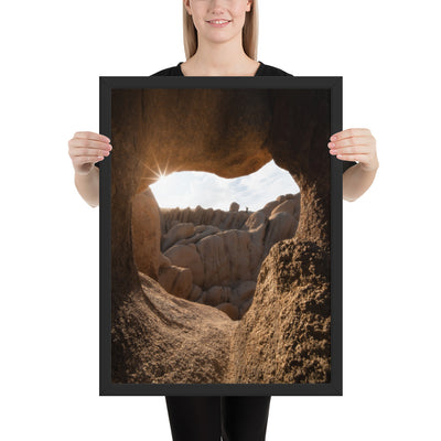 Joshua Tree Heart Cave Framed Luster