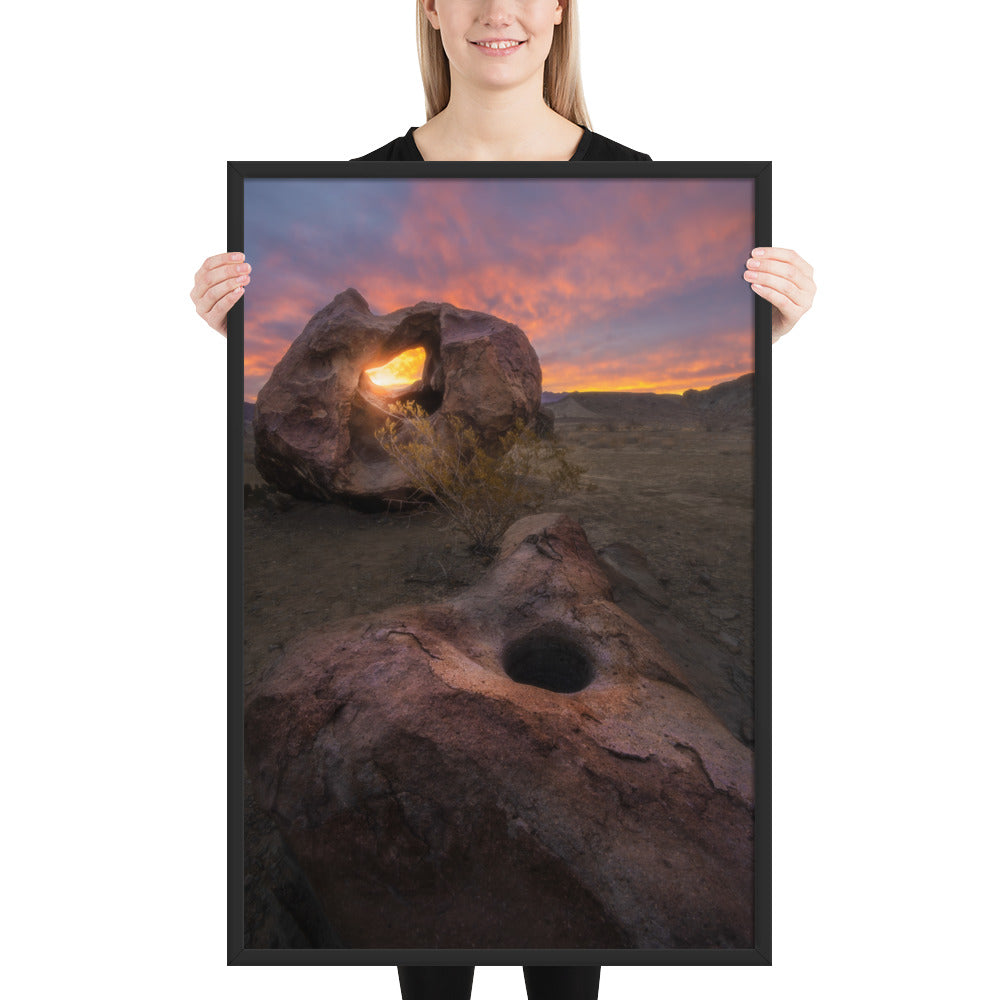 Big Bend Mortar Sunrise Framed Luster