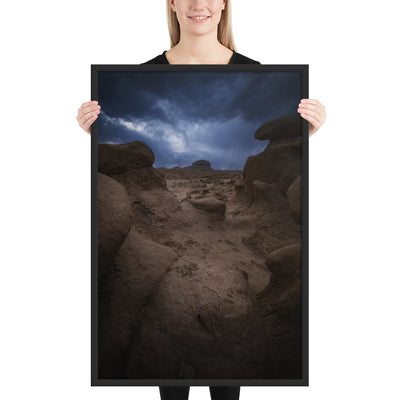 Goblin Valley Storm Framed Luster