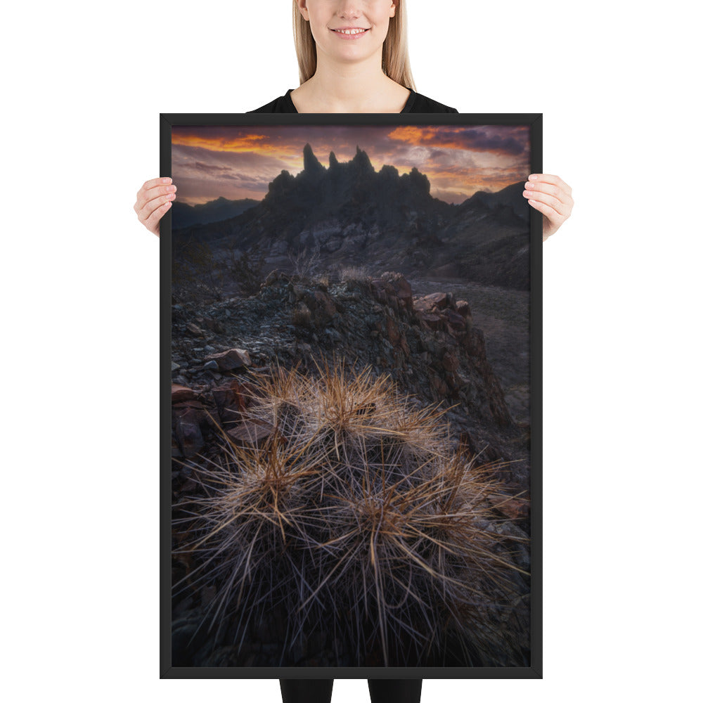Mule Ears Sunrise Framed Luster