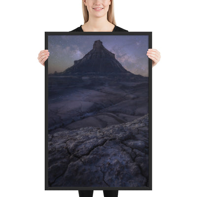 Factory Butte Night Framed Luster