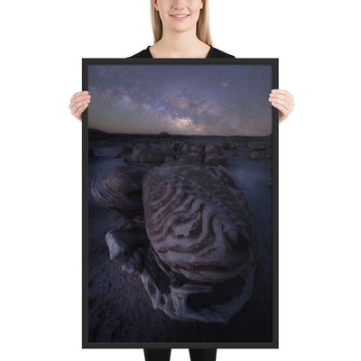 Bisti Cracked Eggs Night Framed Luster