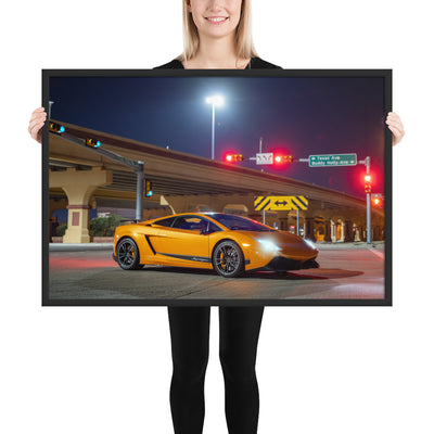 Lamborghini Gallardo Night Framed Luster