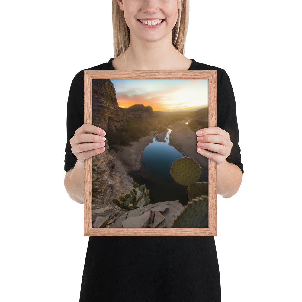 Big Bend Creek Sunset Framed Luster