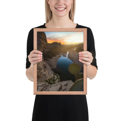 Big Bend Creek Sunset Framed Luster
