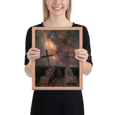 Terlingua Cemetery Milky Way Framed Luster