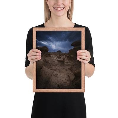 Goblin Valley Storm Framed Luster