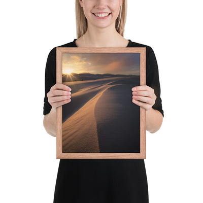 White Sands Sunset Framed Luster