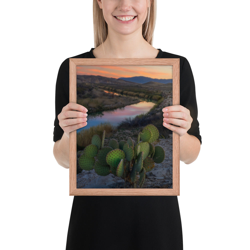 Rio Grande Sunset Framed Luster