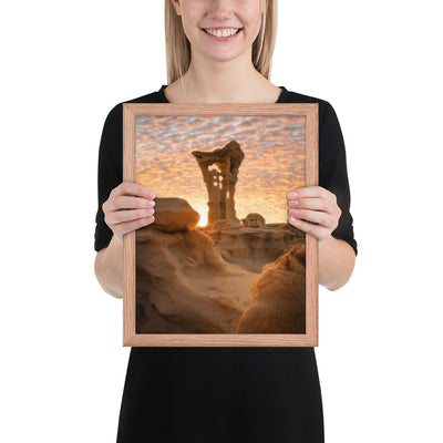Alien Throne Sunset Framed Luster