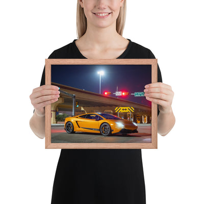 Lamborghini Gallardo Night Framed Luster