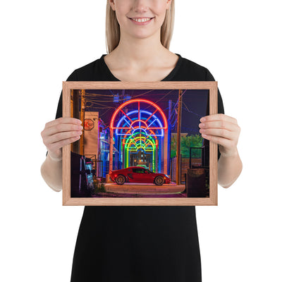 Lotus Elise Night Framed Luster
