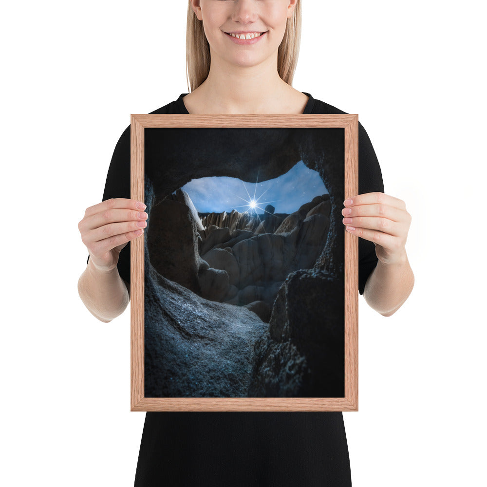 Joshua Tree Cave Framed Luster