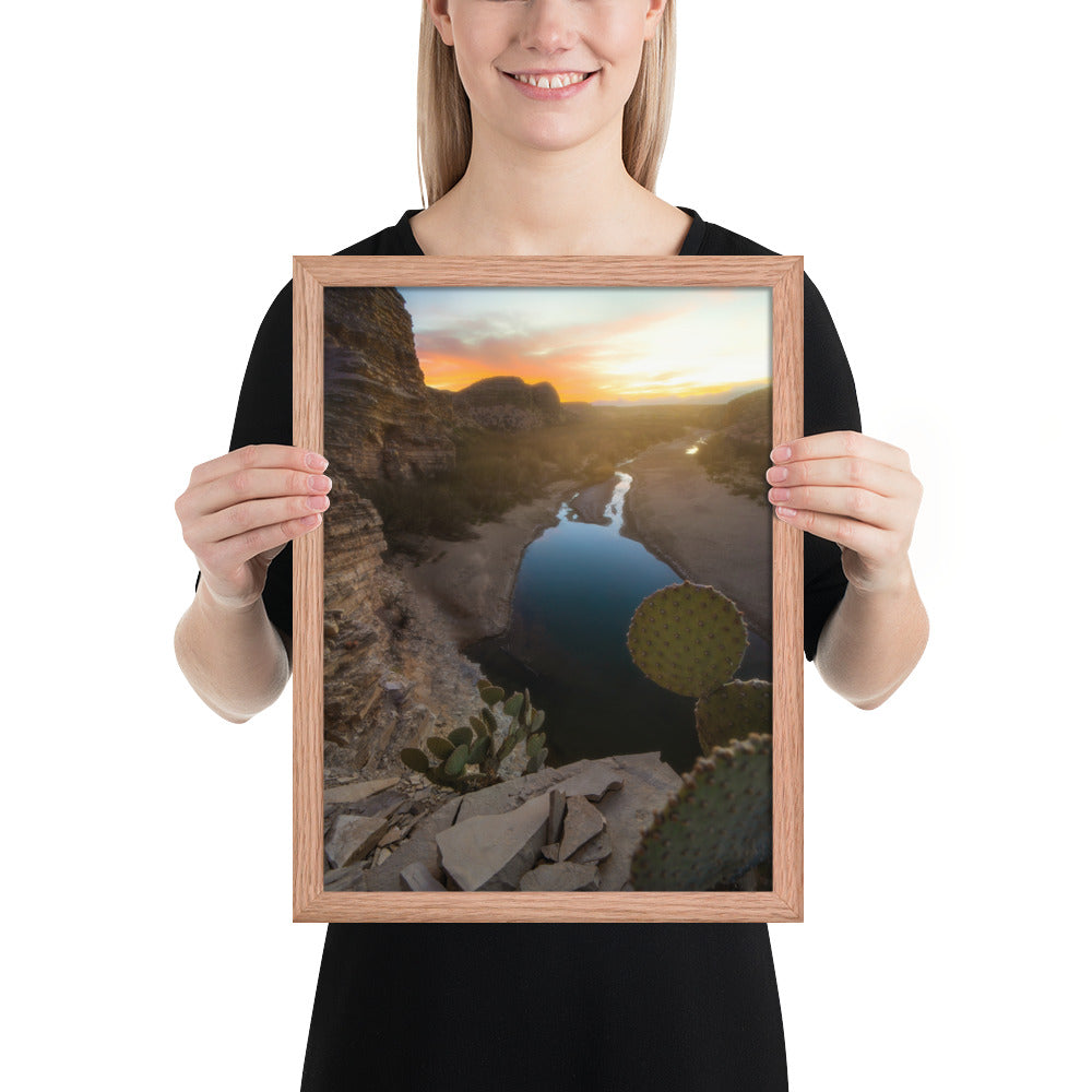 Big Bend Creek Sunset Framed Luster