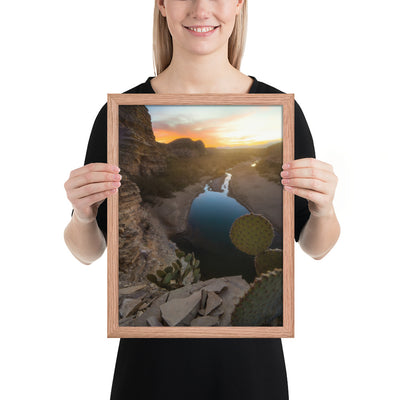 Big Bend Creek Sunset Framed Luster