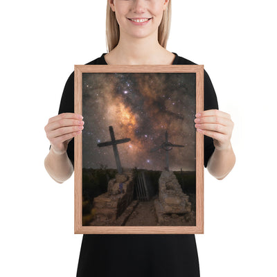 Terlingua Cemetery Milky Way Framed Luster