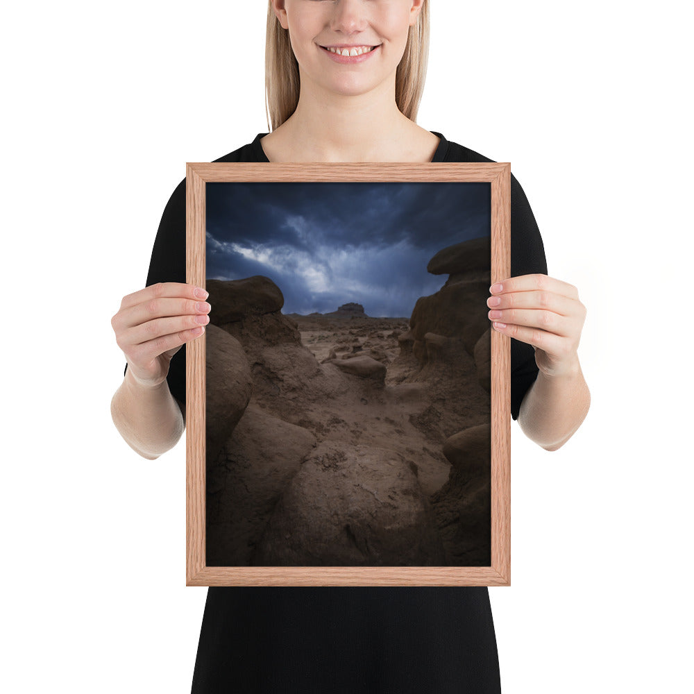Goblin Valley Storm Framed Luster