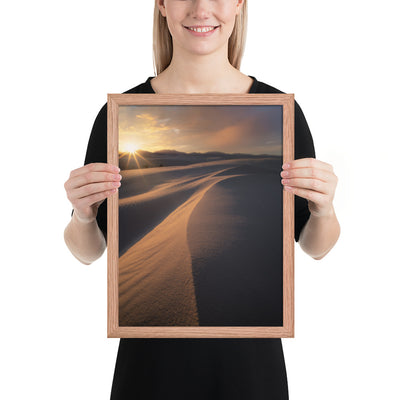 White Sands Sunset Framed Luster
