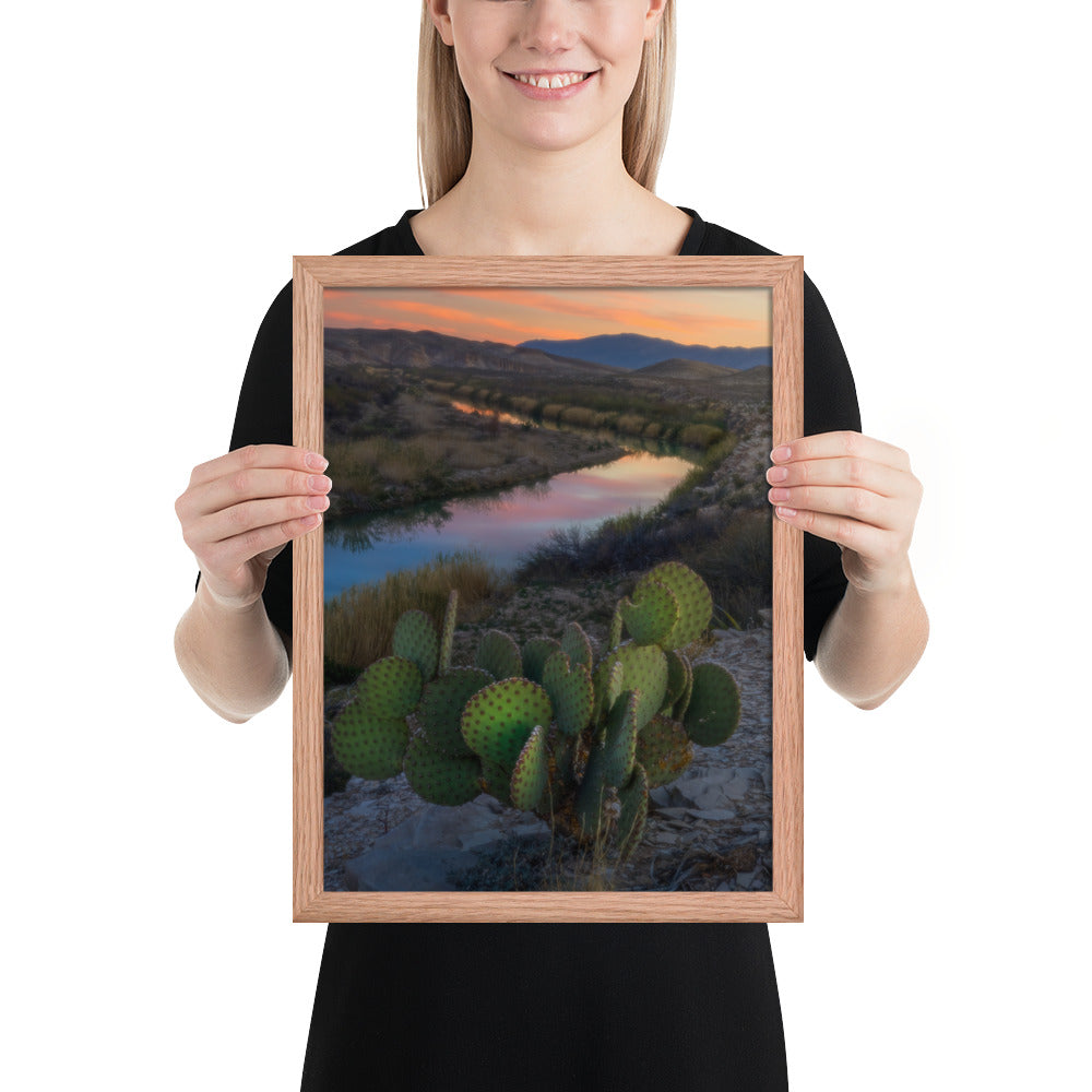 Rio Grande Sunset Framed Luster