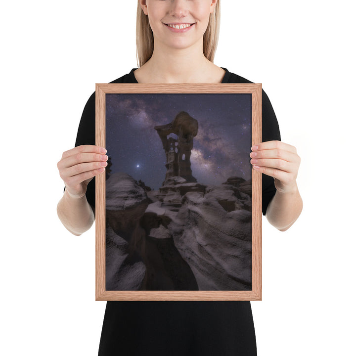 Alien Throne Night Framed Luster