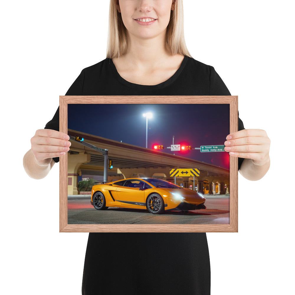 Lamborghini Gallardo Night Framed Luster