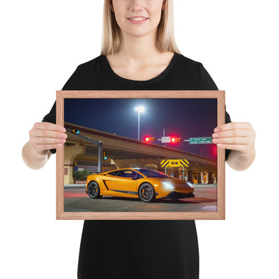Lamborghini Gallardo Night Framed Luster