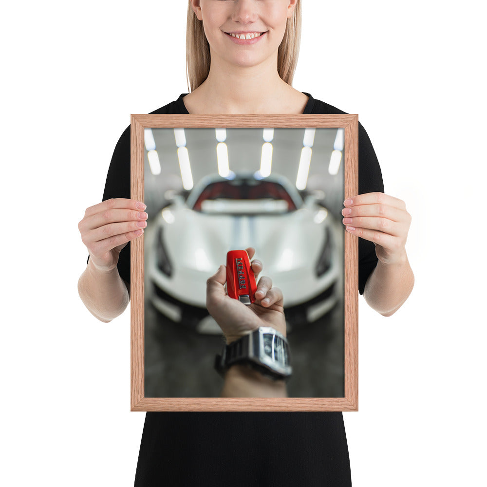 Ferrari 488 Pista Key Framed Luster