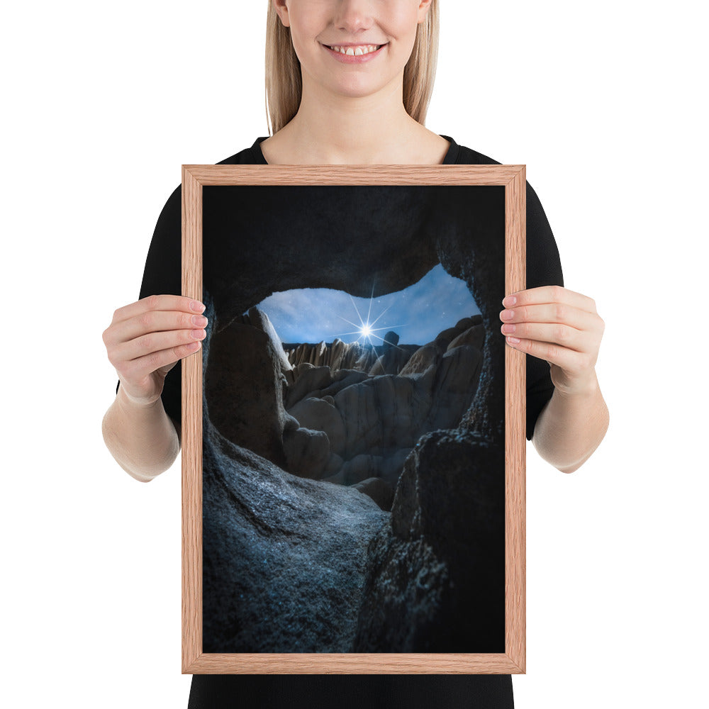 Joshua Tree Cave Framed Luster