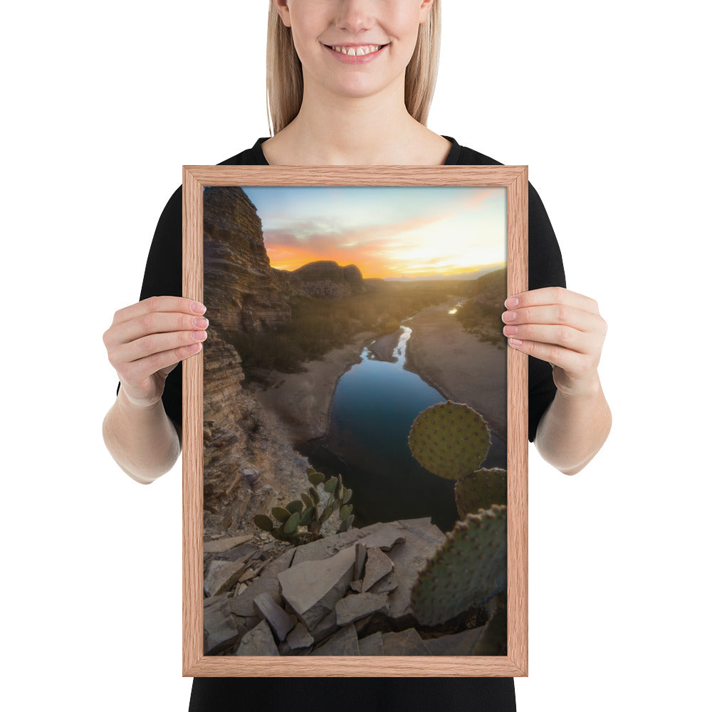Big Bend Creek Sunset Framed Luster