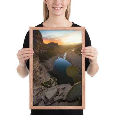 Big Bend Creek Sunset Framed Luster
