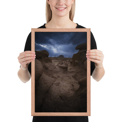 Goblin Valley Storm Framed Luster