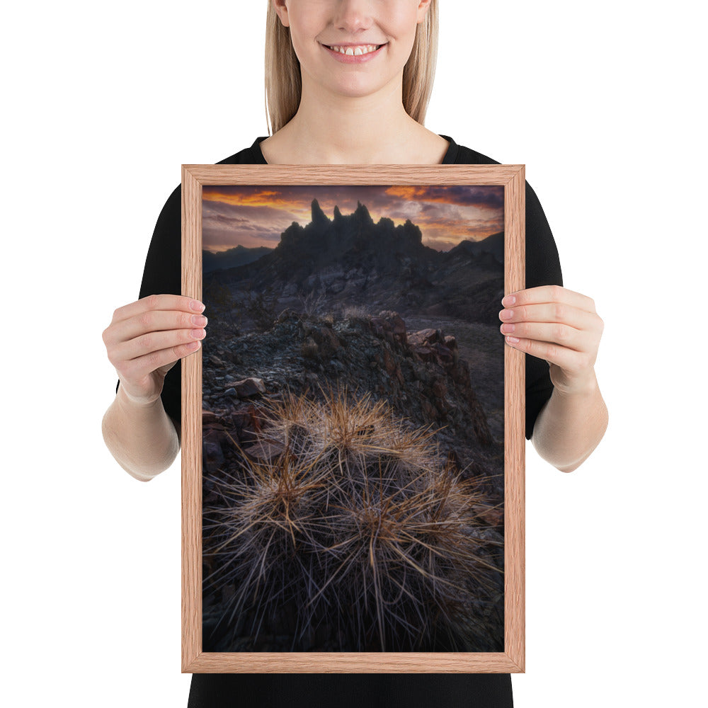 Mule Ears Sunrise Framed Luster