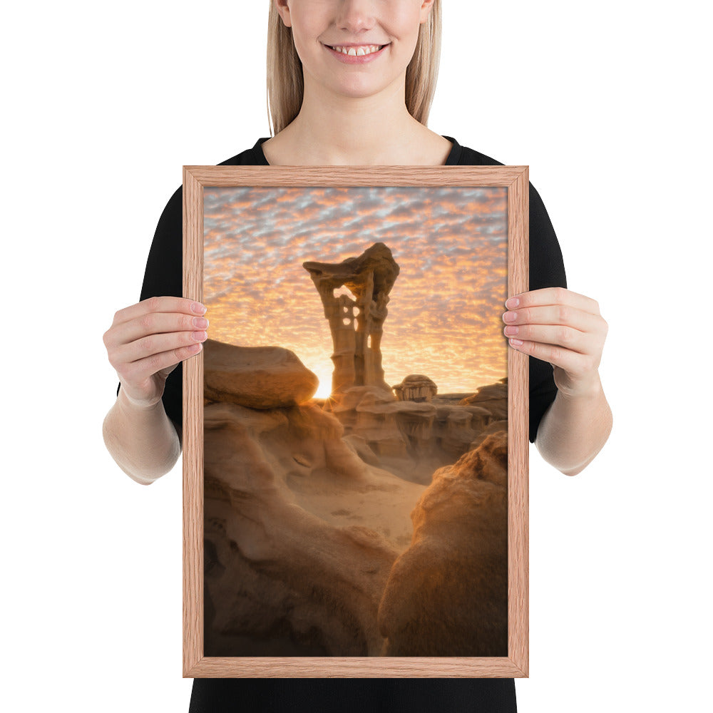 Alien Throne Sunset Framed Luster