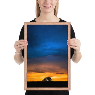 Texas Panhandle Sunset Framed Luster