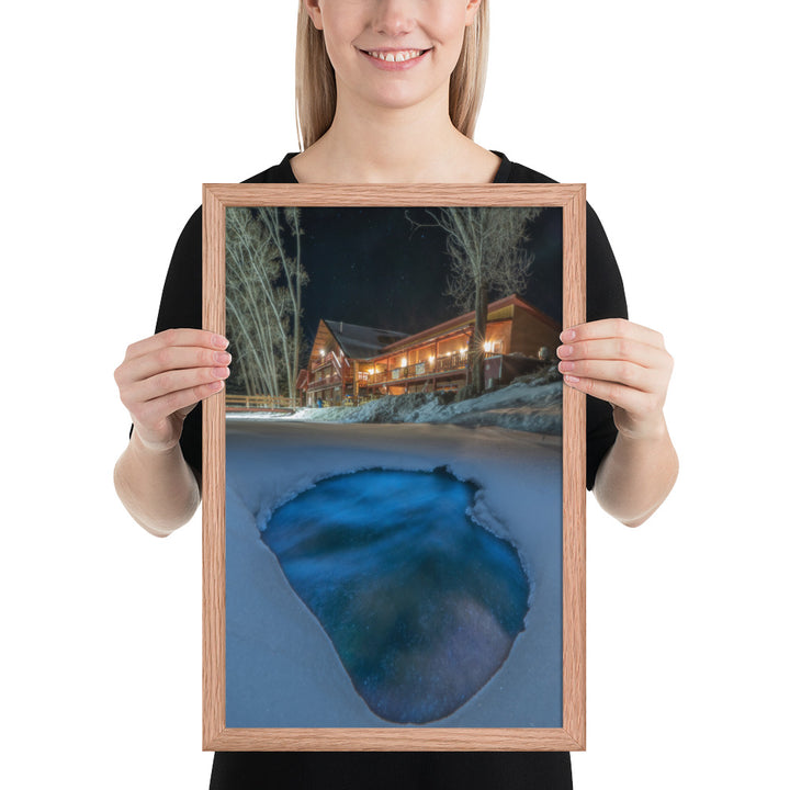 Sipapu Lodge Night Framed Luster