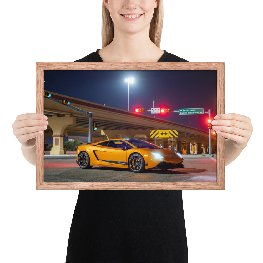 Lamborghini Gallardo Night Framed Luster