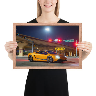 Lamborghini Gallardo Night Framed Luster