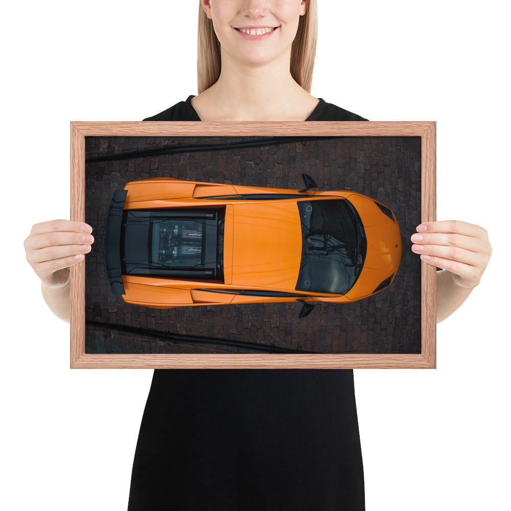 Lamborghini Gallardo Aerial Framed Luster