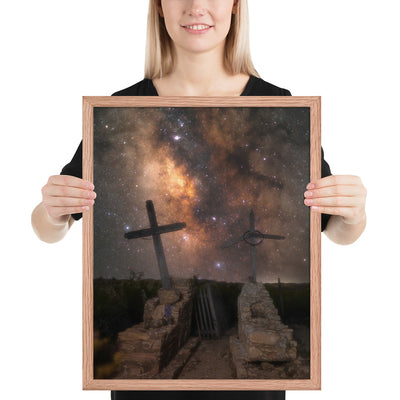 Terlingua Cemetery Milky Way Framed Luster