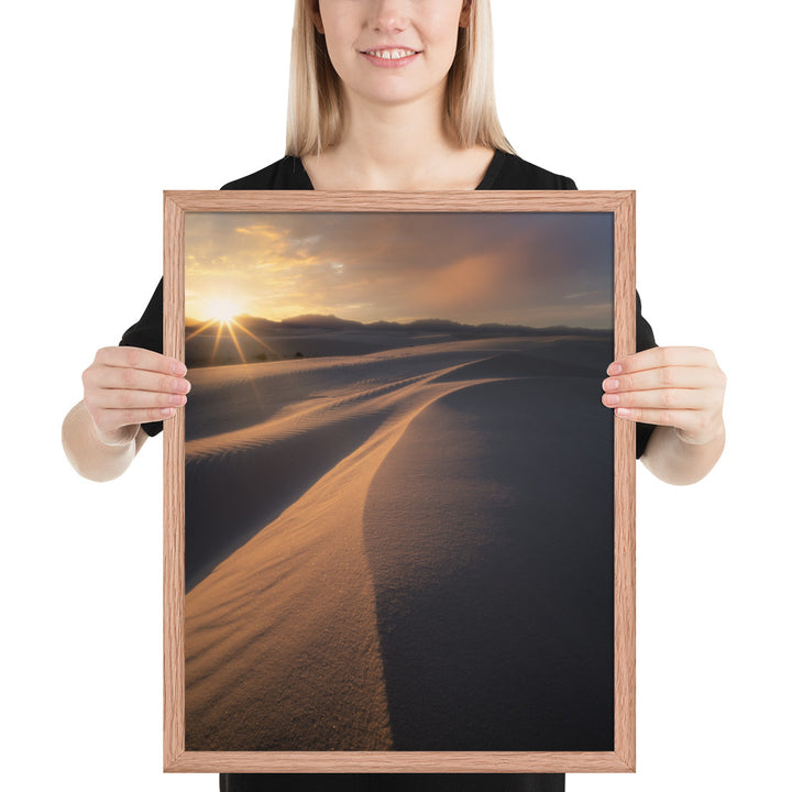 White Sands Sunset Framed Luster