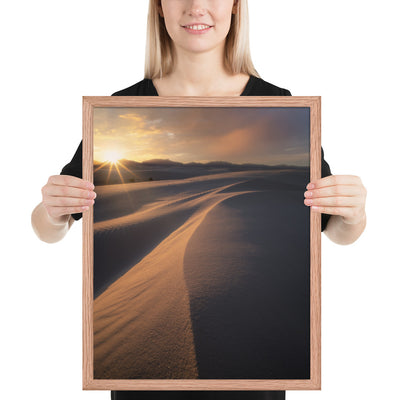 White Sands Sunset Framed Luster