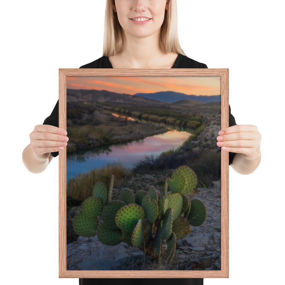Rio Grande Sunset Framed Luster