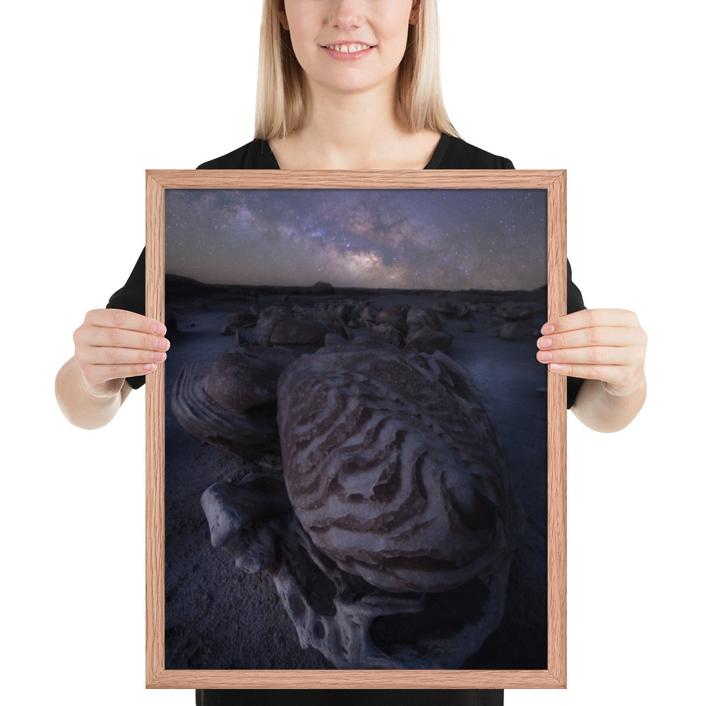 Bisti Cracked Eggs Night Framed Luster